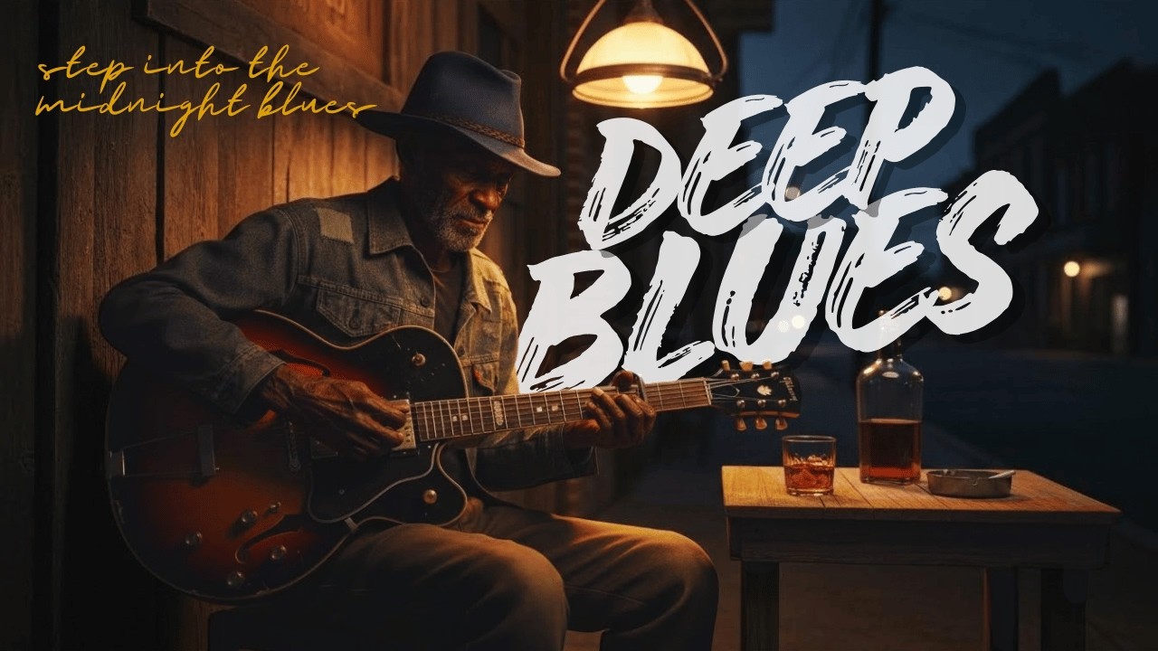Deep Blues Guitar Melodies | Midnight Jazz Lounge for Calm & Relaxing Mood | Music for Relaxing