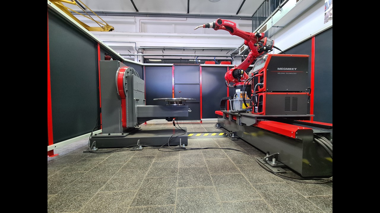 Instalacja zrobotyzowanego stanowiska spawalniczego | Politechnika Gdańska | Robot SIASUN SR25A