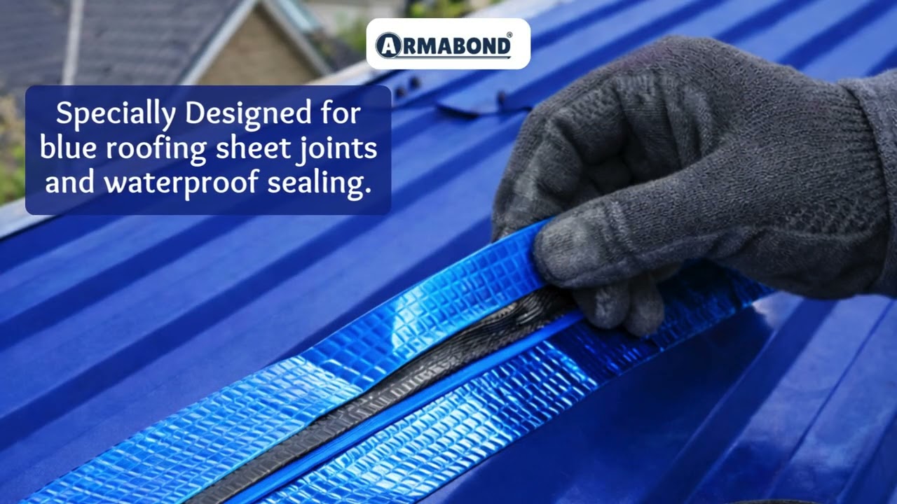 In-House Manufactured Blue Foil #butyltape for Blue #roofing  Sheet Sealing