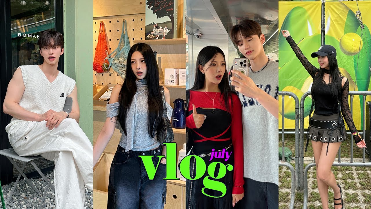 [vlog] 일상브이로그 | 데일리룩 | 장마 시즌에도 데이트는 하지(¬ -̮ ¬)🩶 | 눅눅하지만 즐거운 일상☂️| 워터밤 서울 | 성수동 경리단길 서울숲 · soonim