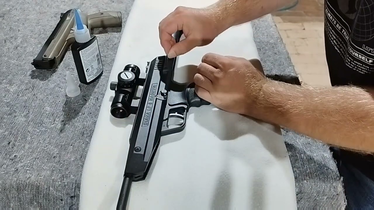 Langzeittest meiner Diana LP8 Magnum Tactical : Problem mit der Schulterstütze.