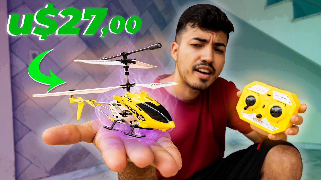 HELICÓPTERO RADIO CONTROL DA ALIEXPRESS É BOM? | Aprenda como pilotar (rc Helicopter LD-MODEL)
