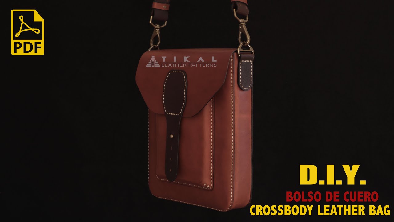 Leather Messenger Bag, Pattern Available.