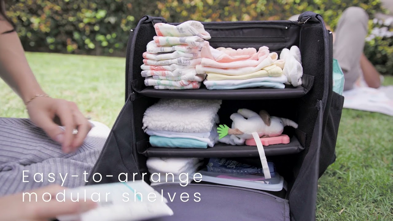 Lulyboo® Diaper Cubby & Changing Station — Portable Baby Bag Stroller Caddy in One