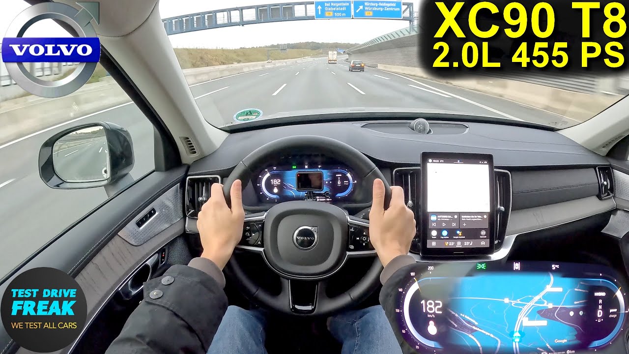 2025 Volvo XC90 T8 Plug-in Hybrid (455 PS) TOPSPEED POV 🚙 Autobahn Drive