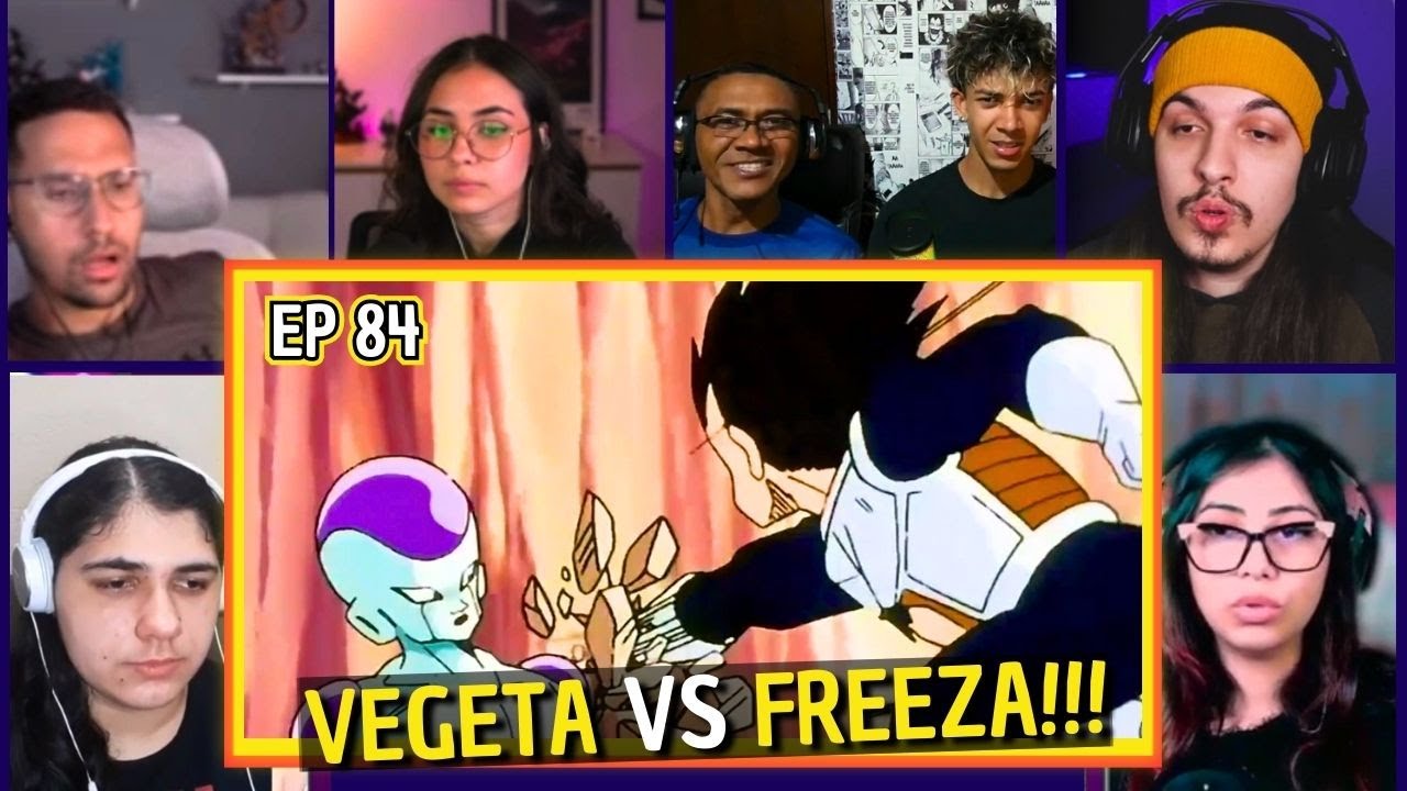 PESSOAS REAGINDO A VEGETA LUTA CONTRA FREEZA!!! Multi-Reações - Dragon Ball Z EP 84
