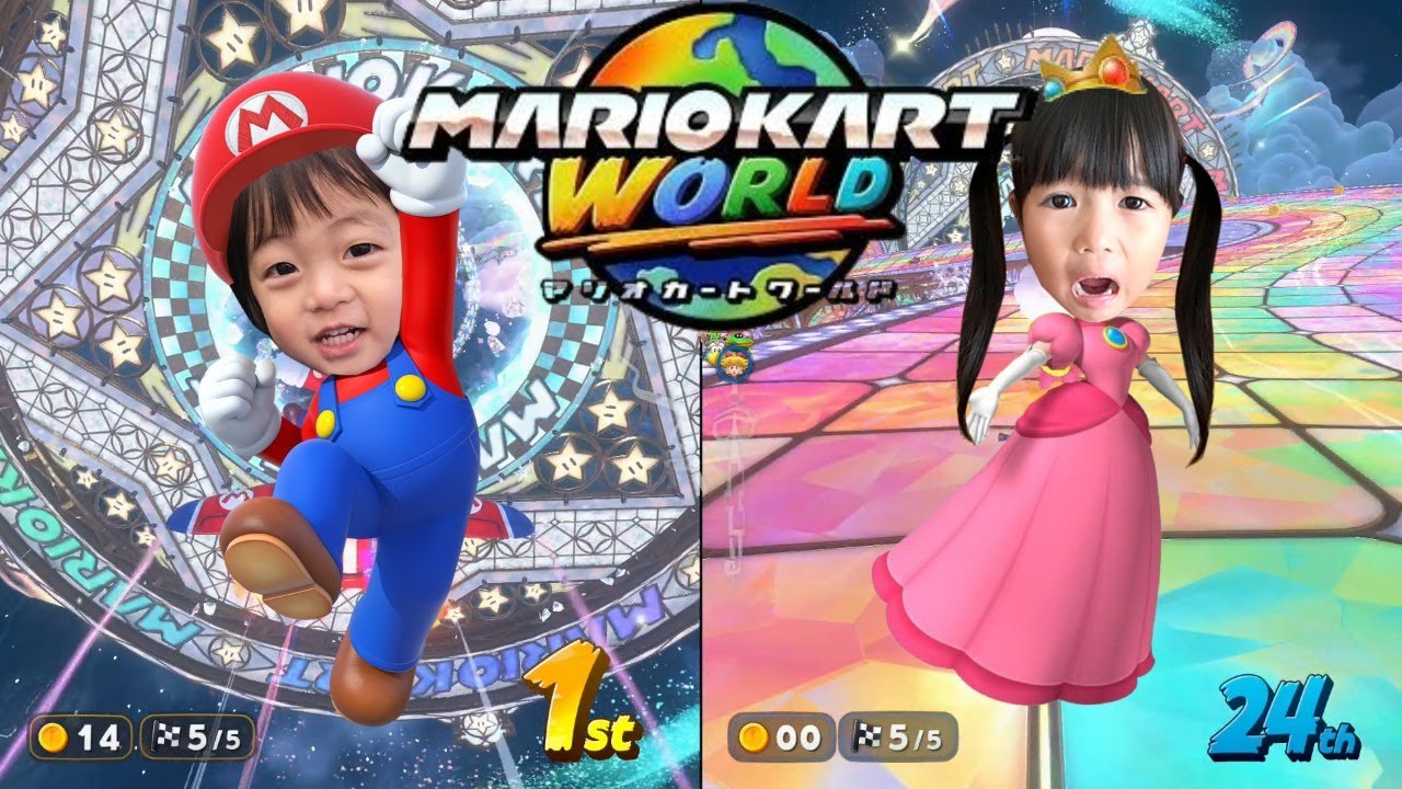 【マリオカートワールド】まりVSみな　どっちが強い？【ゲーム実況】