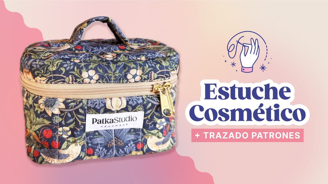 ¿Cómo hacer un estuche cosmético? | ✂️ Trazado de patrón + Confección