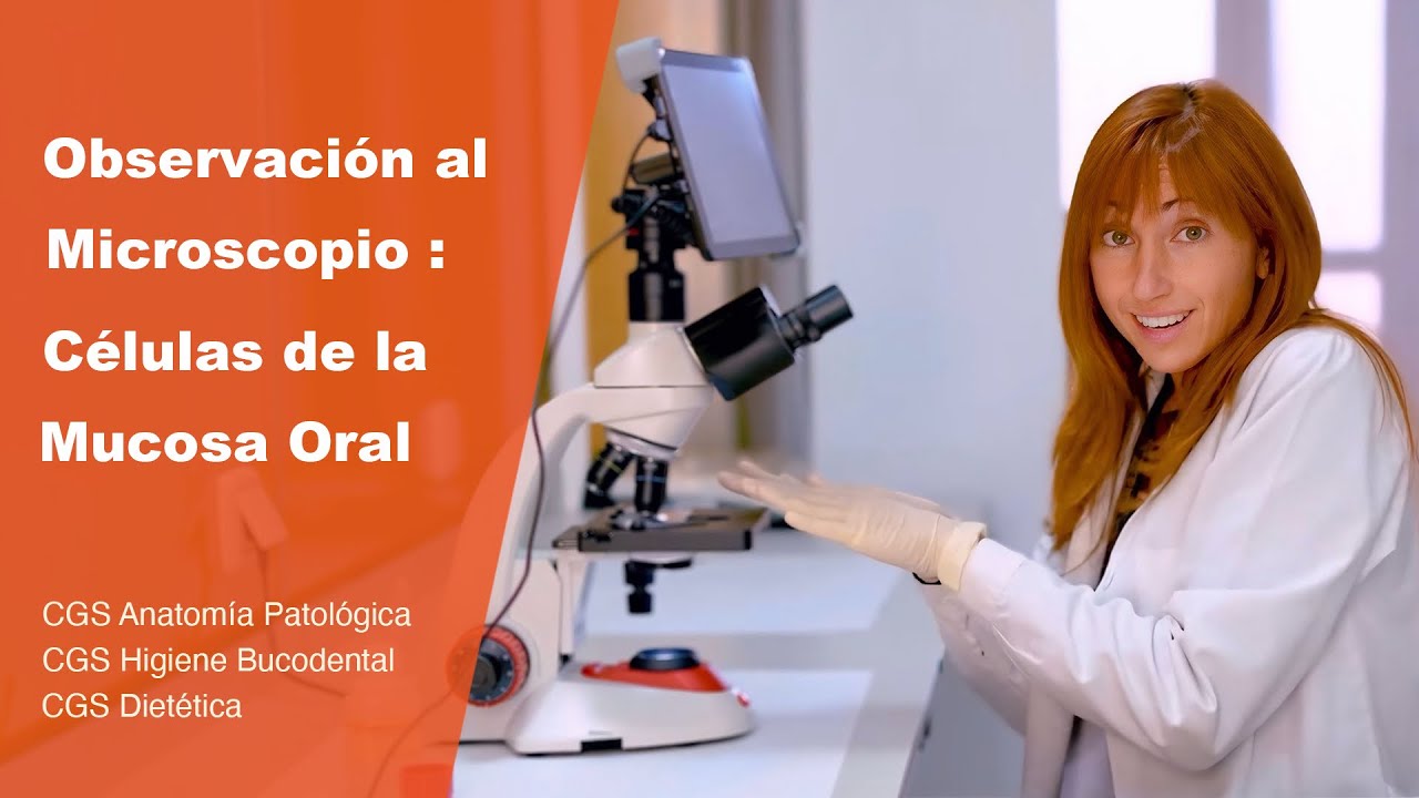 Observación al microscopio células mucosa oral