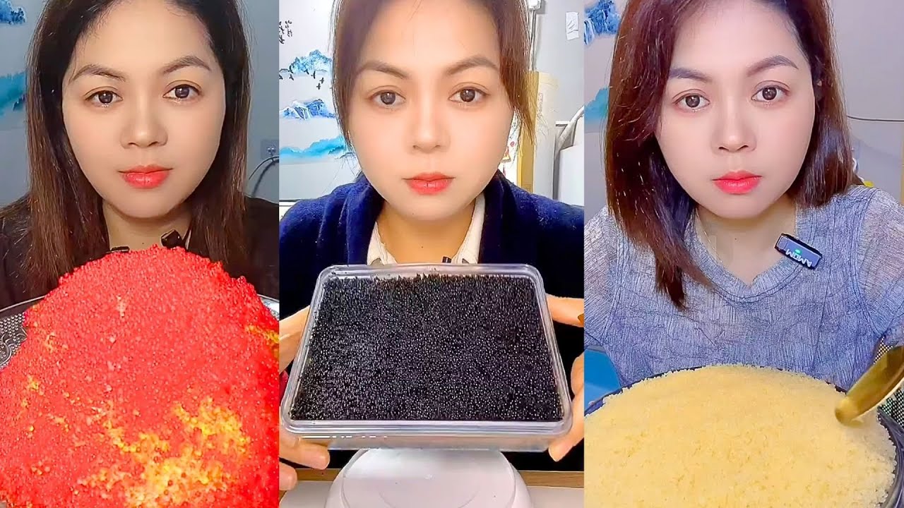 Chinese Colorful Fish Roe ASMR | Layered Seafood Eating Sounds #40