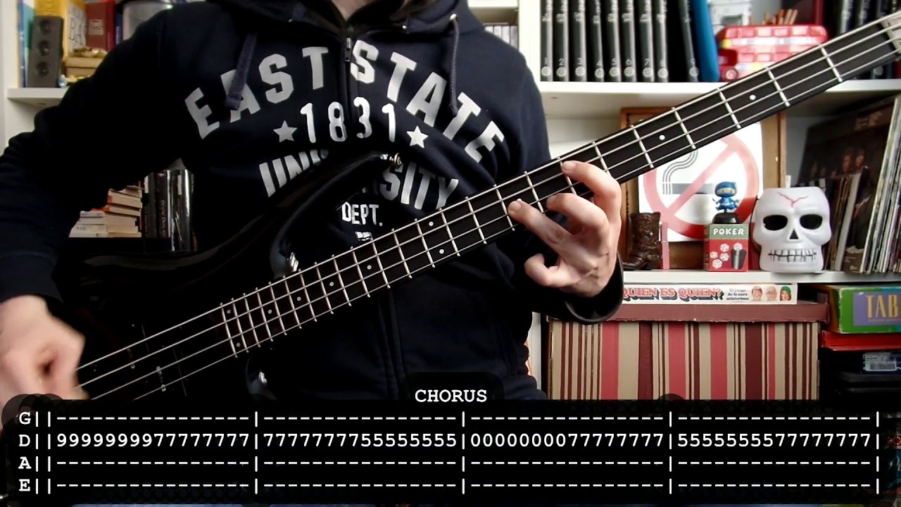 MISFITS - Hybrid moments (bass cover w/ Tabs) [full HD]