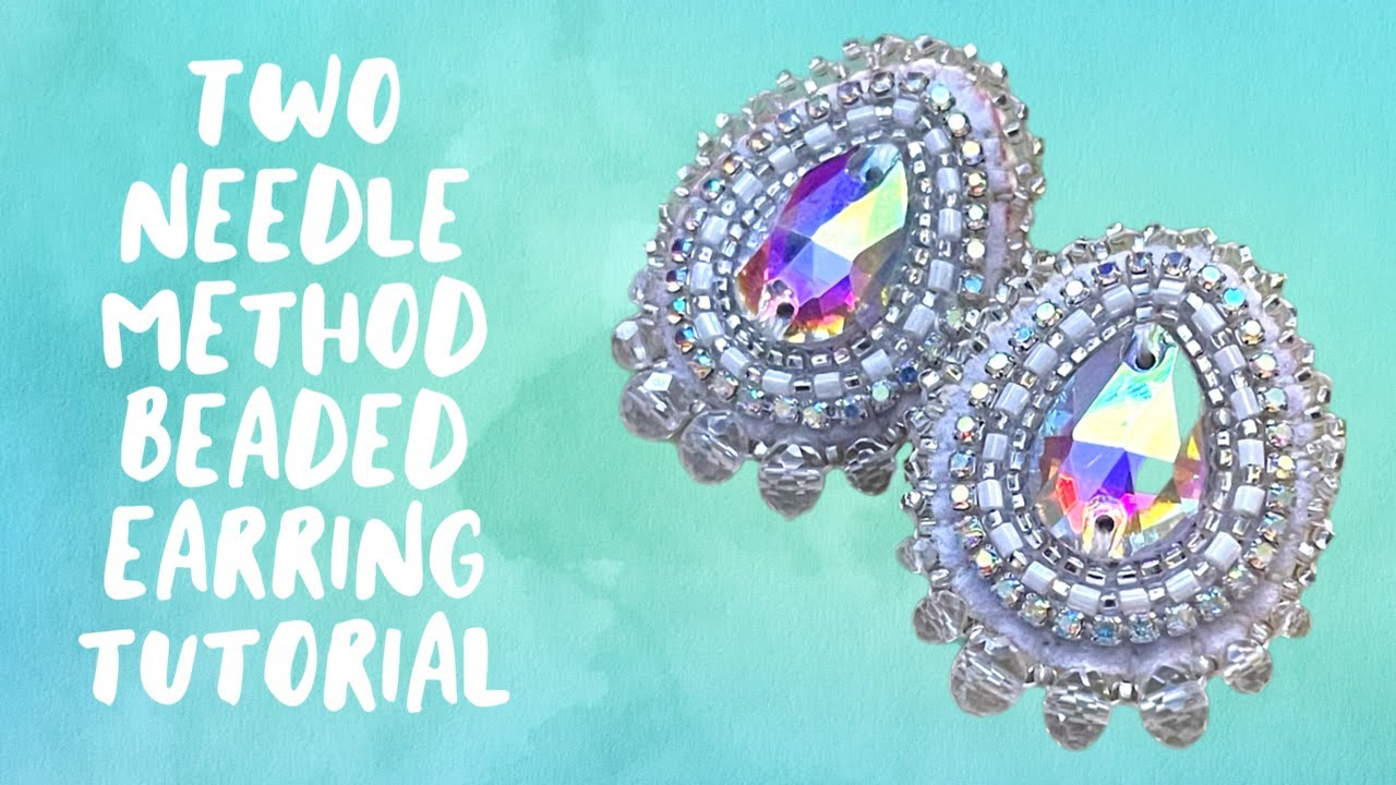 Beaded Earring Tutorial | Two Needle Method | Beading | Flat Stitch | Native Made | How To Bead