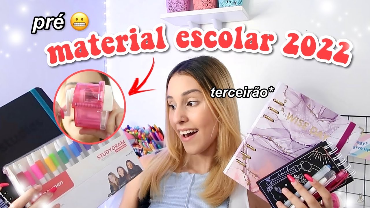 PR&Eacute;-MATERIAL ESCOLAR 2022 💗 - Por Nessa Gomes