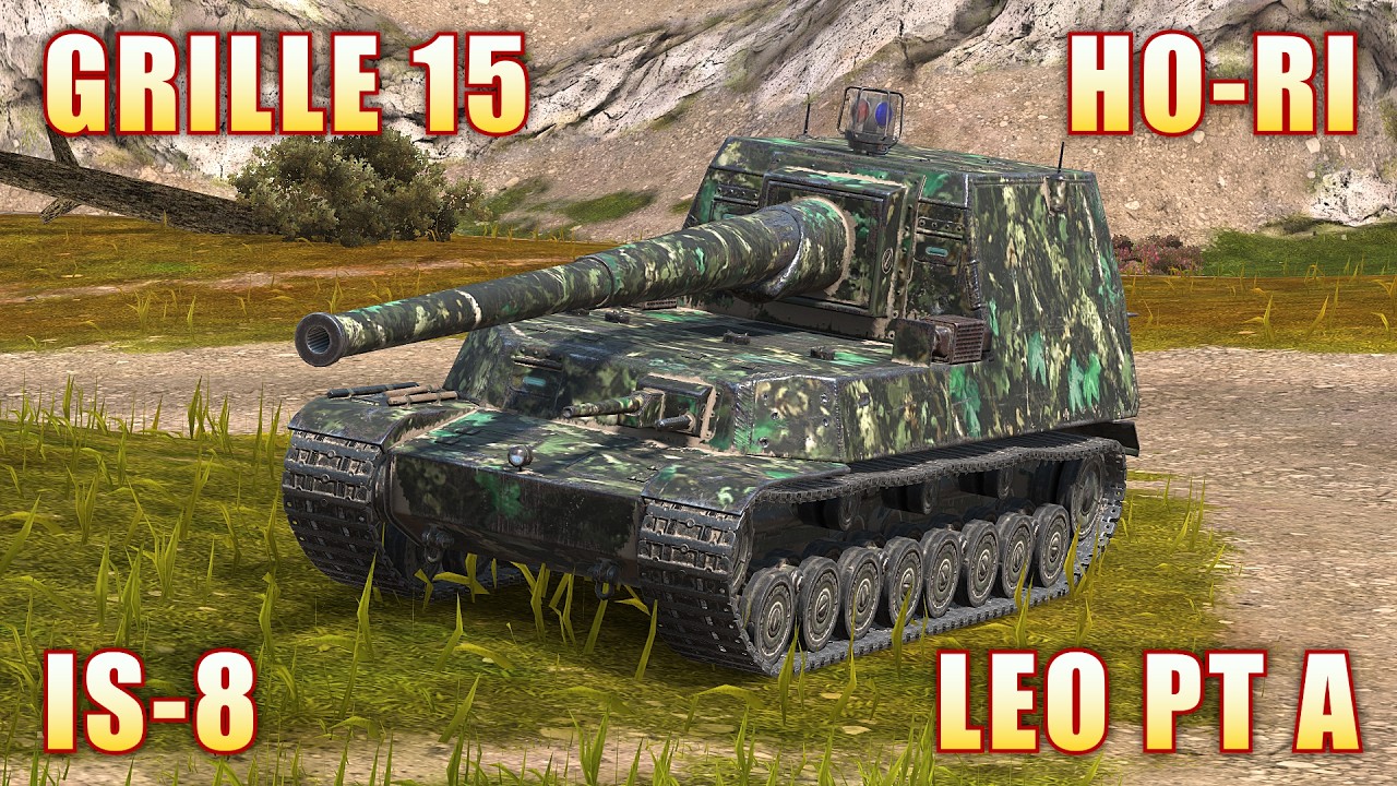 HO-RI ● GRILLE 15 ● IS-8 ● LEOPARD PT A | World of Tanks Blitz Gameplay #worldoftanksblitz
