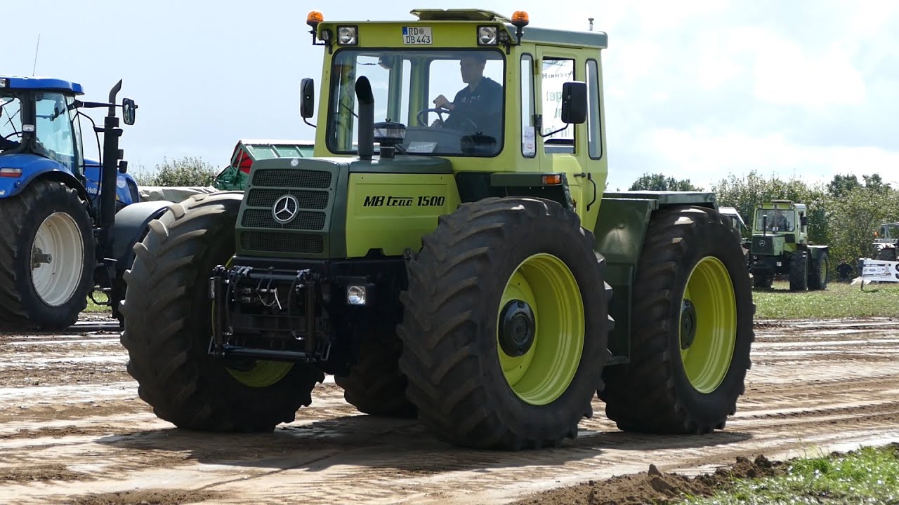 Mercedes-Benz MB Trac 1000 & 1500 in front of the sledge getting the job done | Tractor Pulling