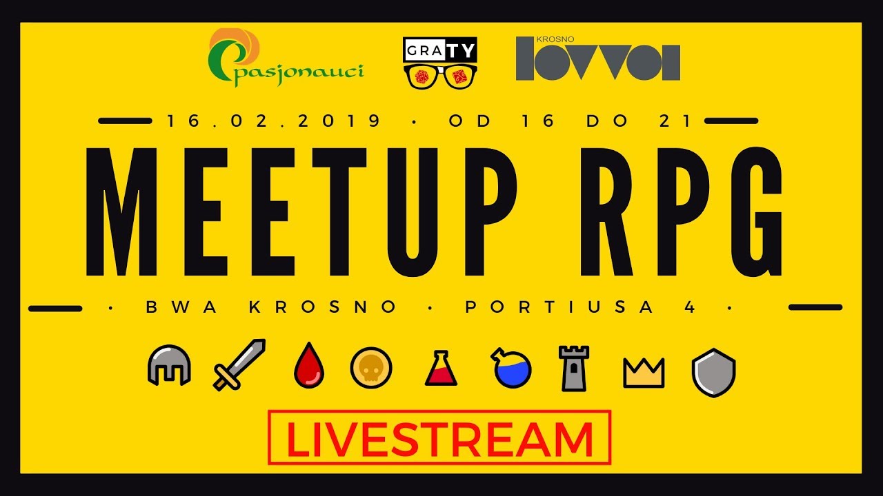 🔴 LIVESTREAM - Meetup RPG vol.3 - Warsztaty i sesje gier fabularnych - GraTY
