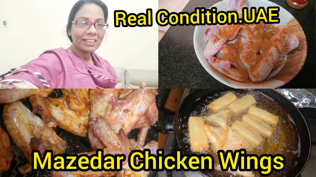 Real Condition UAE/Mazedar Chicken Wings/Saima Vlogs