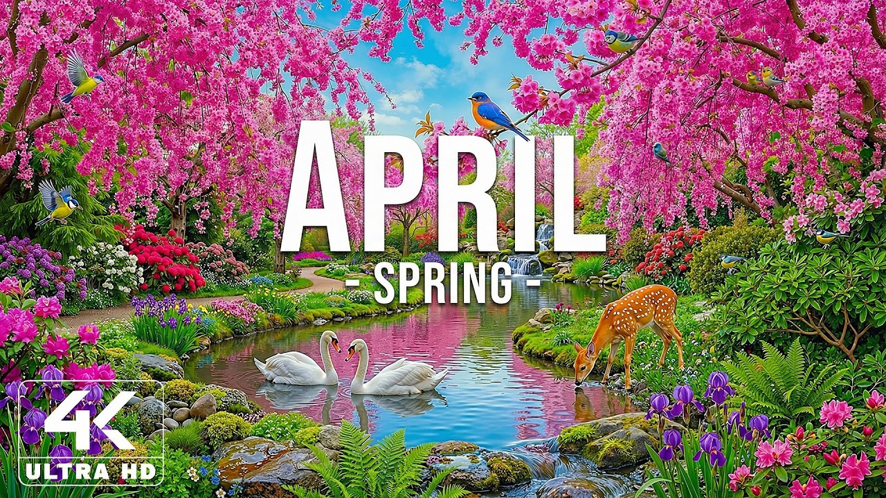 April 2026 &ndash; Spring Flowers 4K 🌸 Floral Wonderland, Cherry Blossoms & Peaceful Morning