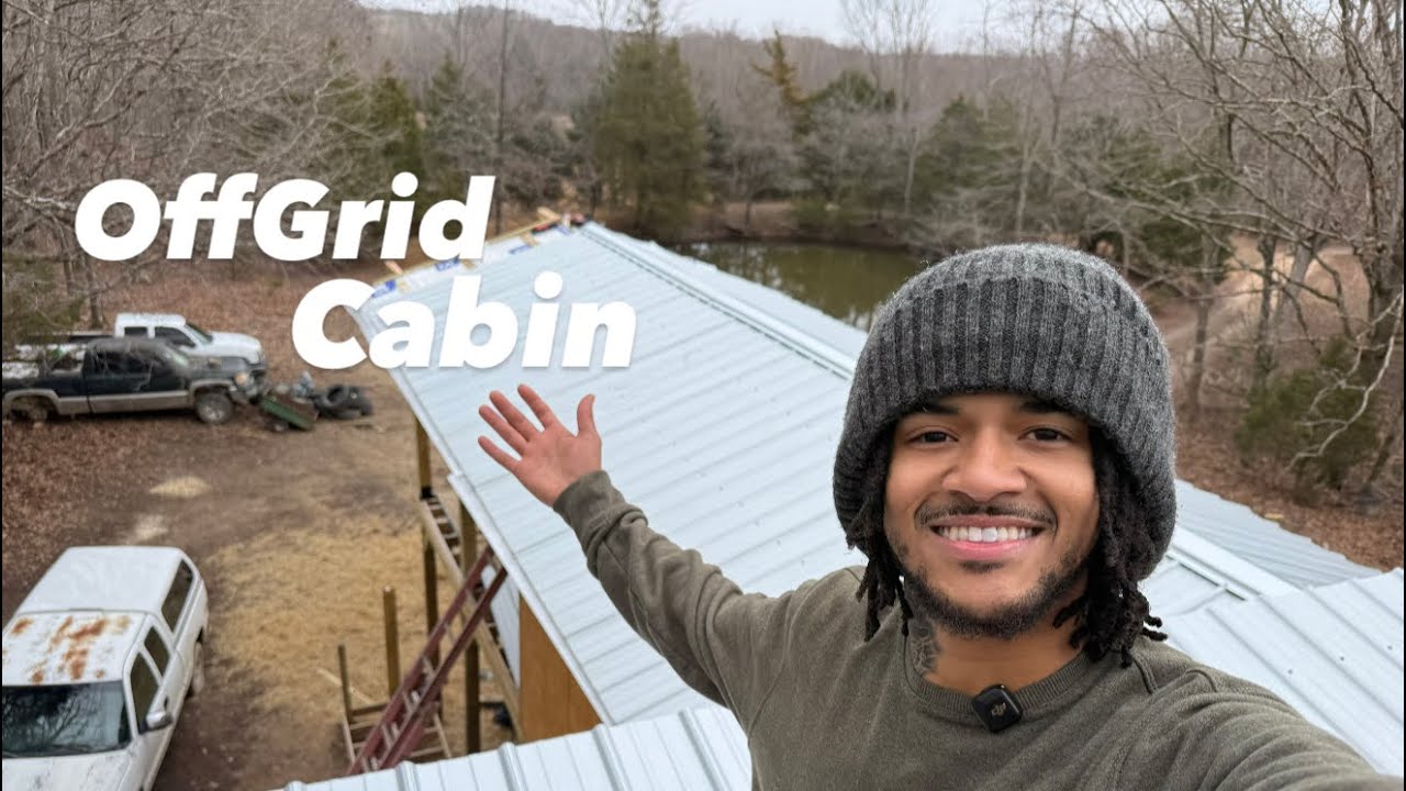 My OffGrid Cabin Finally has a Roof☝🏾