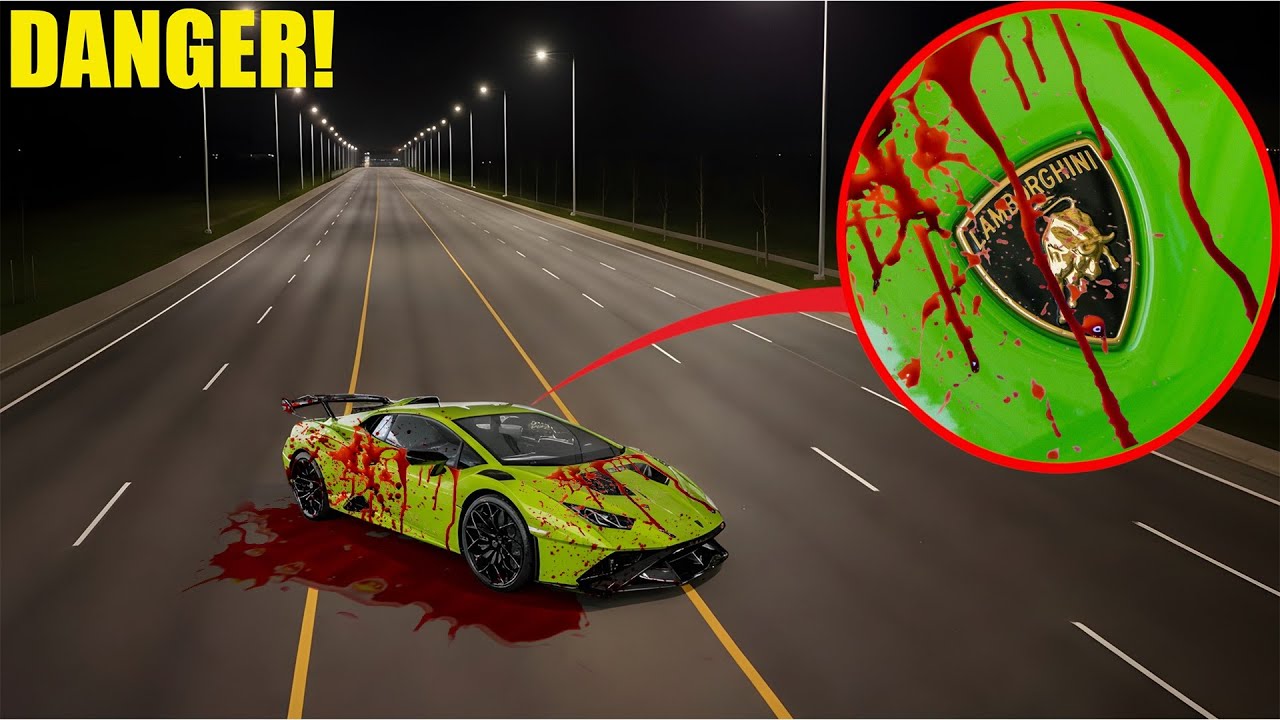 If you ever see this Lamborghini with BLOOD all over it, Drive away fast! (It's not Safe)