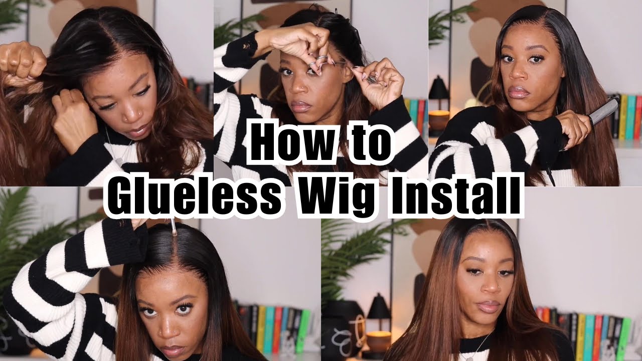 Step by Step🙌🏽How to Install a Lace Front Wig without Glue⭐Glueless Wig 101
