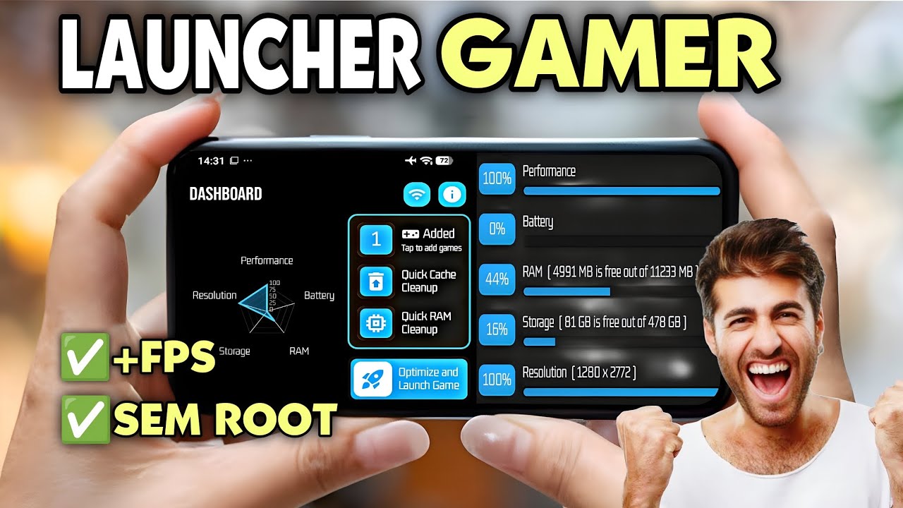 Melhor LAUNCHER GAMER pro Teu celular 📲.[ SAMSUNG/MOTOROLA/XIAOMI ] + Fps 🚀
