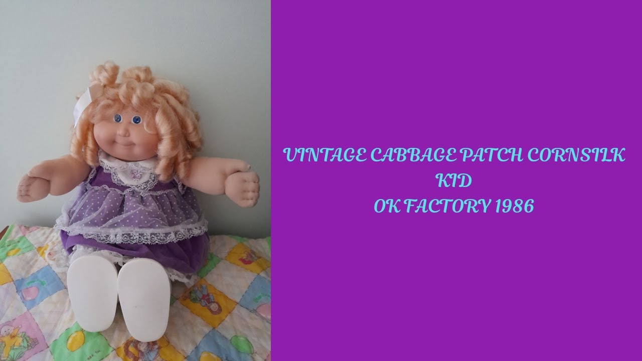 Adult Doll Collector Vintage Cabbage Patch Cornsilk Kid OK Factory 1986👧🏼
