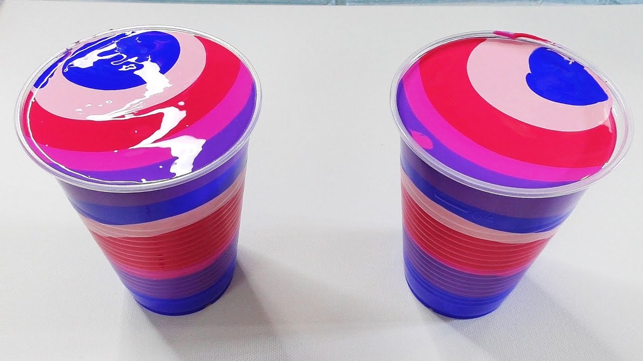 Double Flip Cup Pouring Technique ! Acrylic Pouring for Beginners !