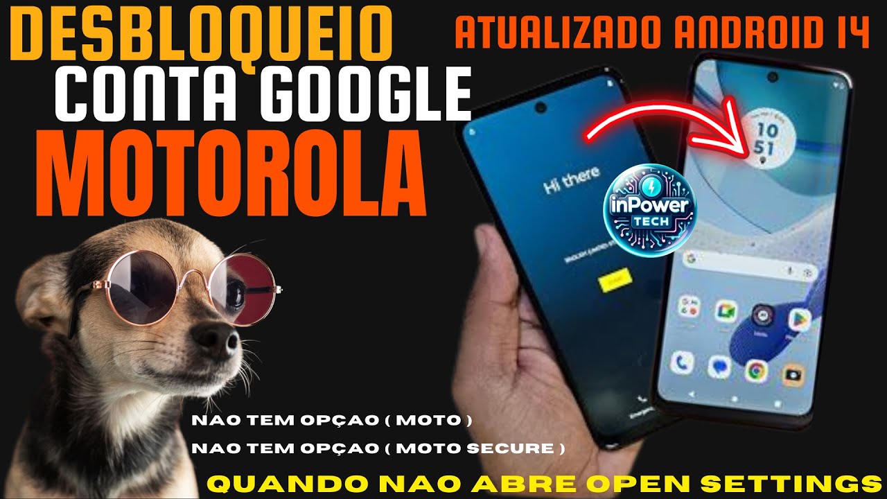 Remover Conta Google Moto G04s nao abre open settings