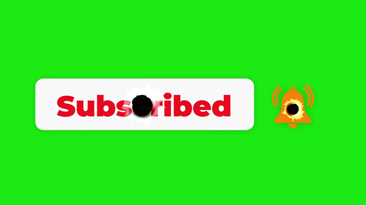 YouTube Subscribe Button Green Screen | Free Download | No Copyright #48