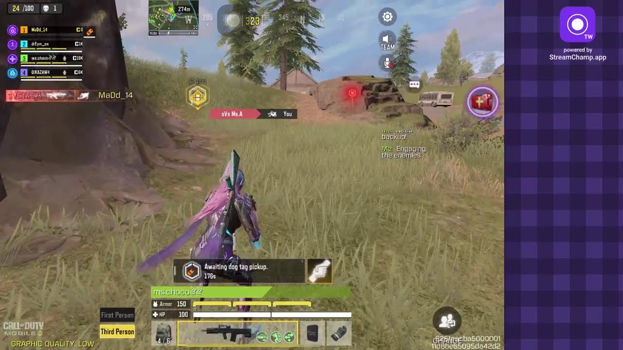 Broadcast powered by StreamChamp