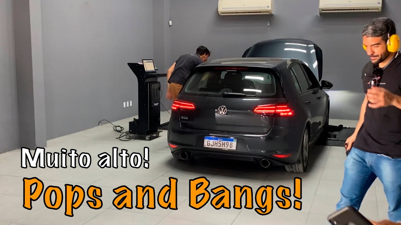 Golf GTI com pipocos no escape direto! - (Ficou Absurdo!)