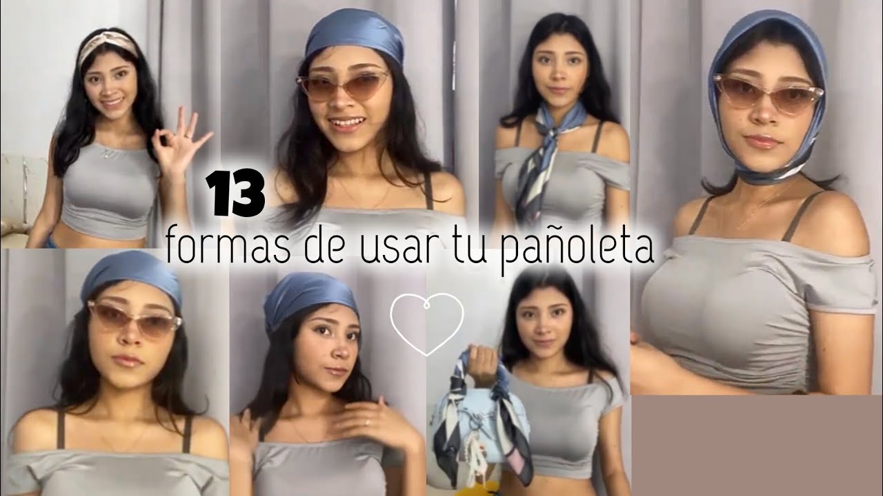 ¿Cómo usar tu PAÑOLETA? o BANDANA fácil/Looks ELEGANTES/tutorial ¿Cómo usar? 🎀#peinados #tutorial 