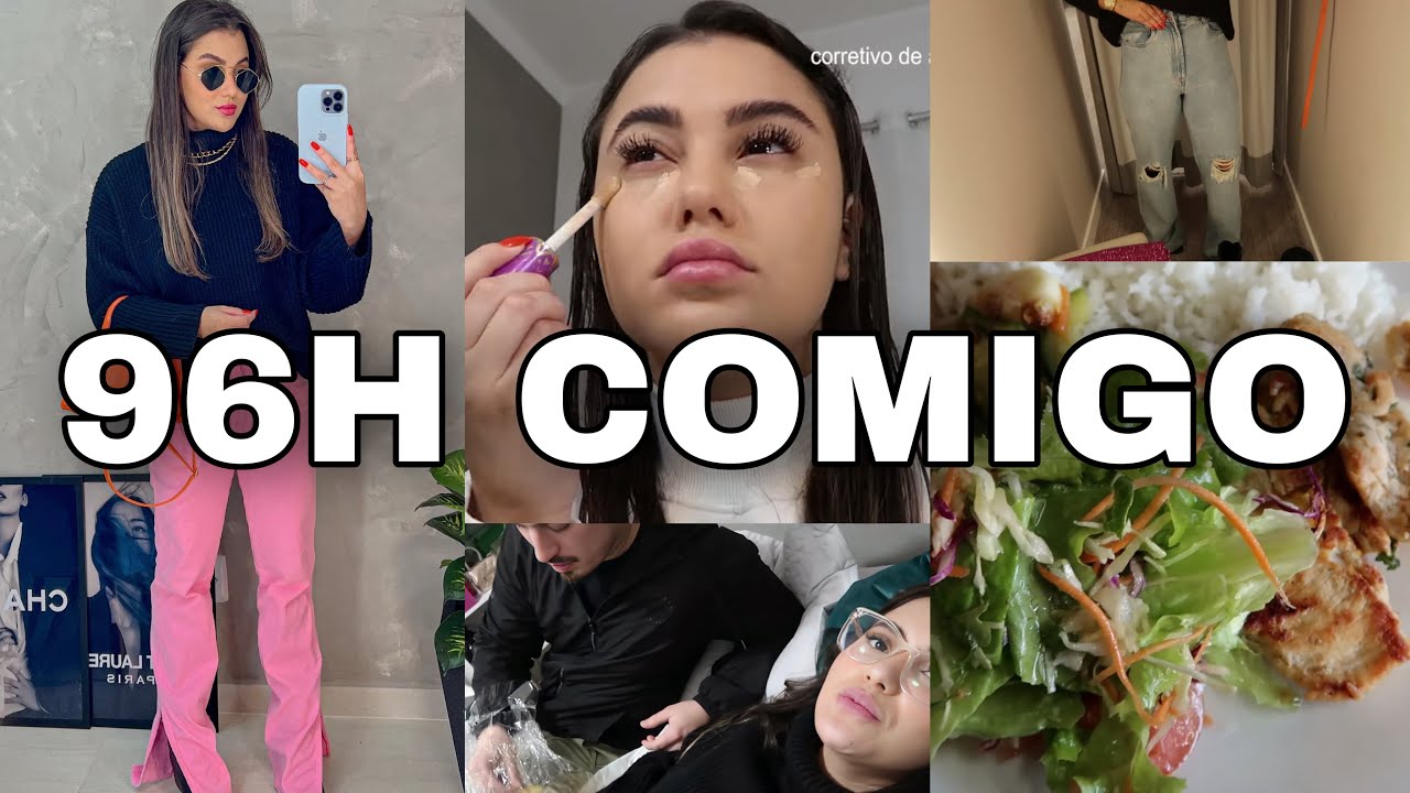 96H COMIGO | MAKE RÁPIDA, LOOKS ESTILOSOS, COMIDAS SAUDÁVEIS e QUINTA LOVE 🤍 - BRUNA EROLES