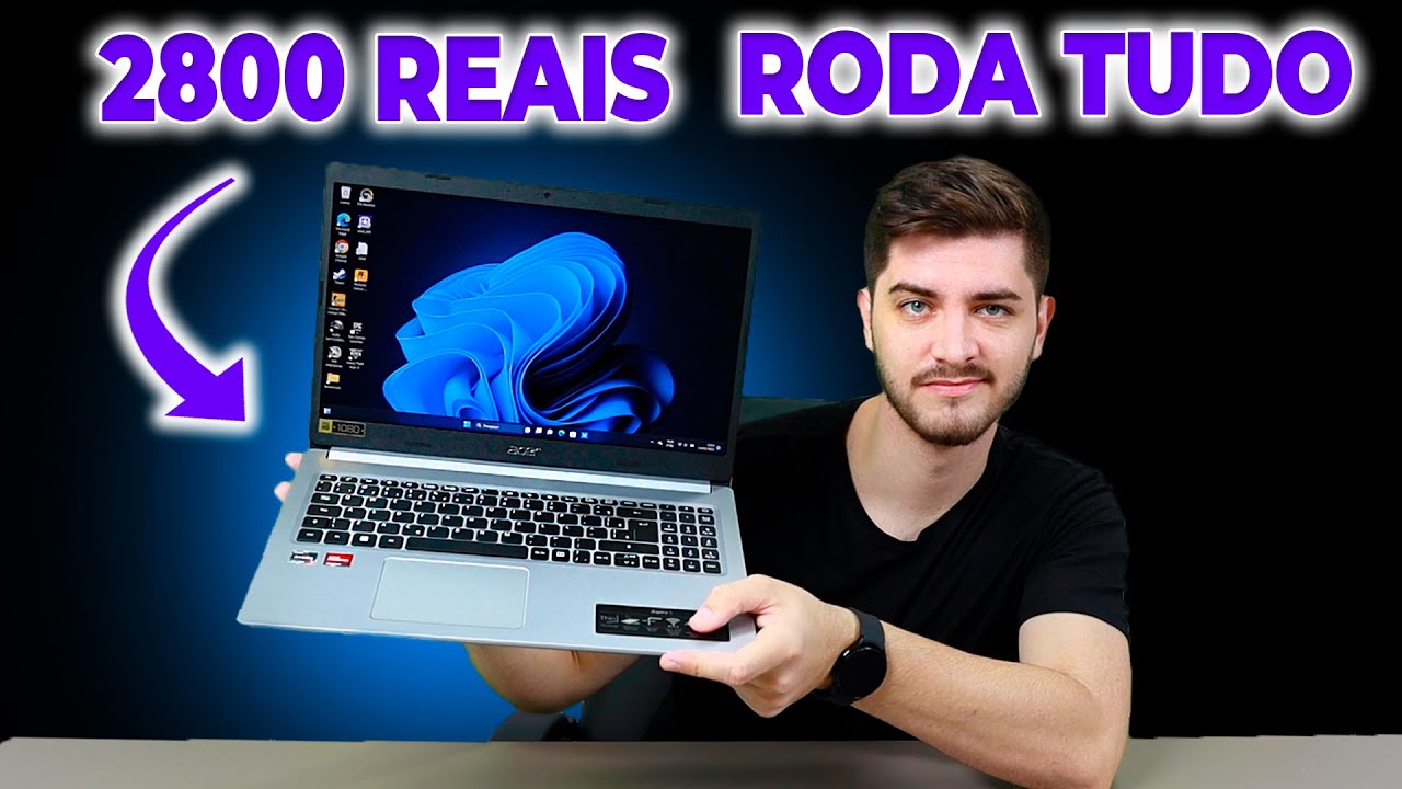 NOTEBOOK POR 2800 REAIS PERFEITO PARA ESTUDAR, TRABALHAR E JOGAR. ACER ASPIRE 5 RYZEN 7 5700u