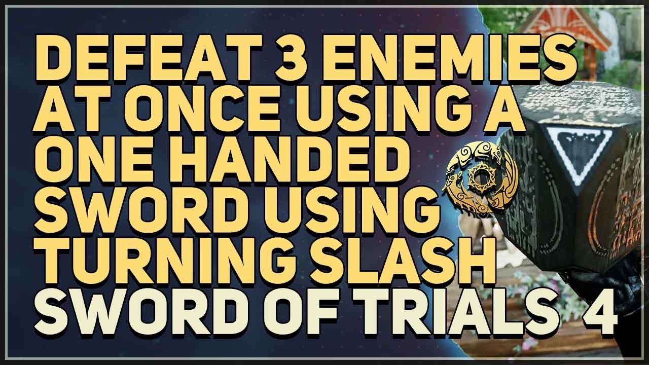 Defeat 3 enemies at once using a one handed sword using Turning Slash Crimson Desert