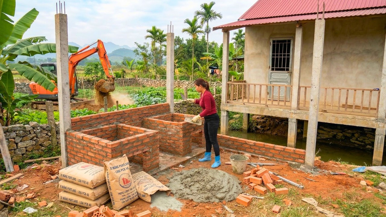Building An Outdoor Wood Fired Kitchen For The New Farm Area – How To Build A Surrounding Wall