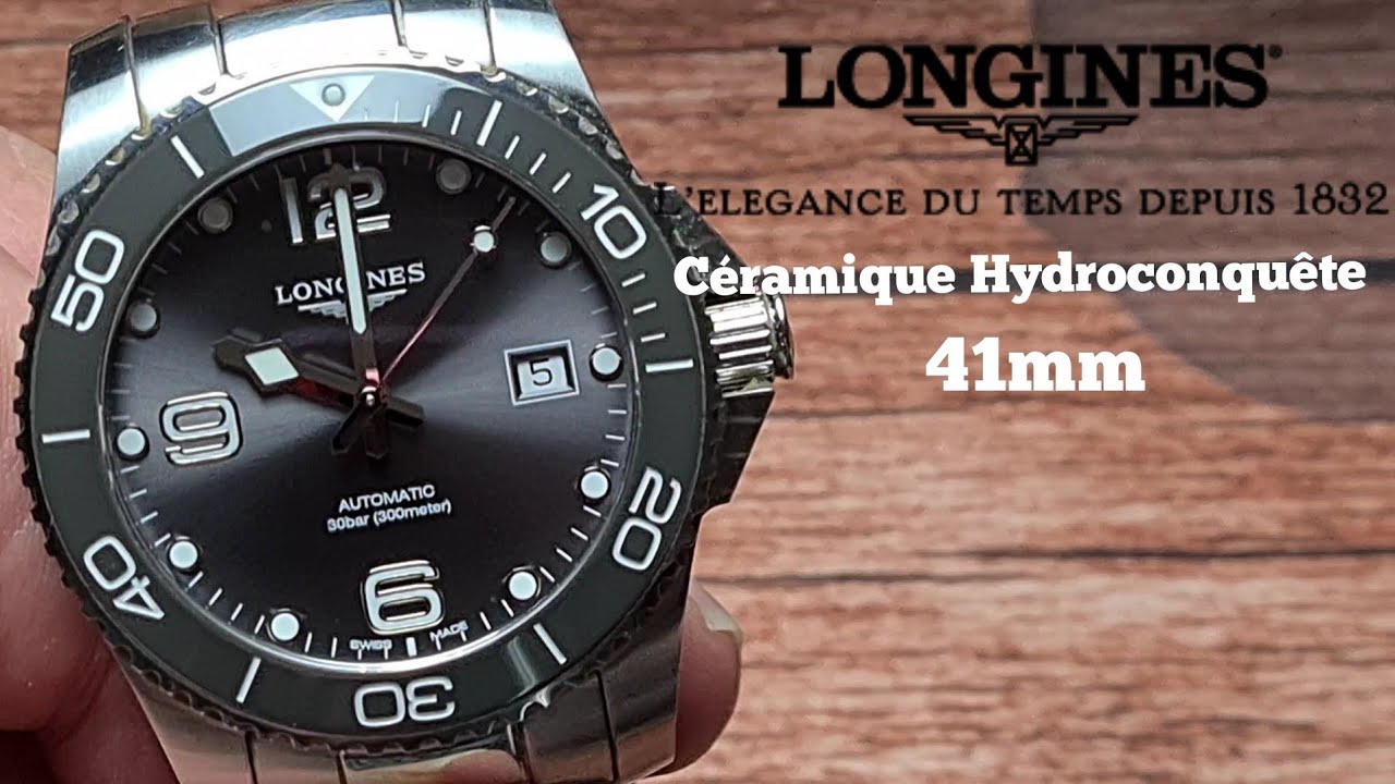 Часы Longines HydroConquest с керамическим безелем 41 мм и запасом хода 72 часа! Почти идеально!