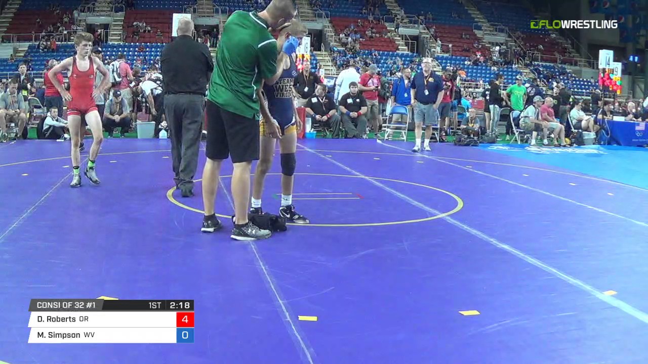 Cadet FS 113 Consi of 32 #1 - Drew Roberts (OR) vs. Matthew Simpson (WV)