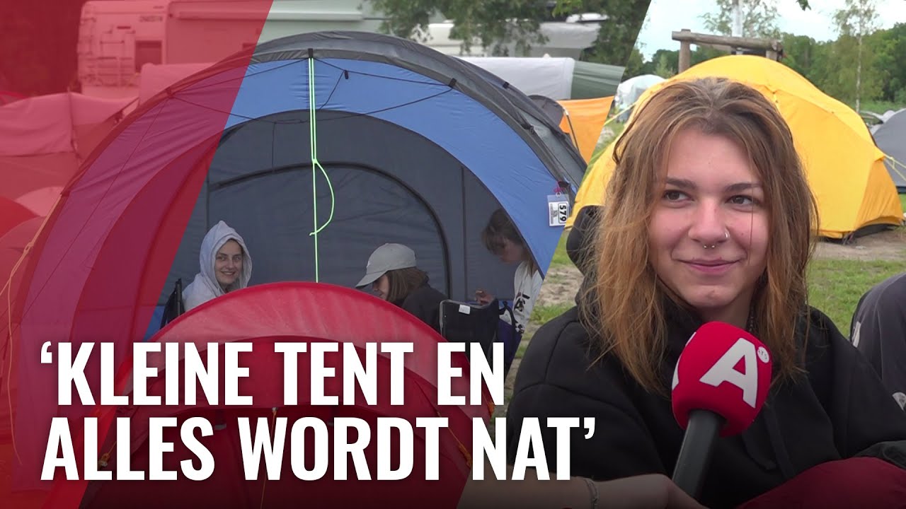 Toeristen ondergeregend op camping Zeeburg