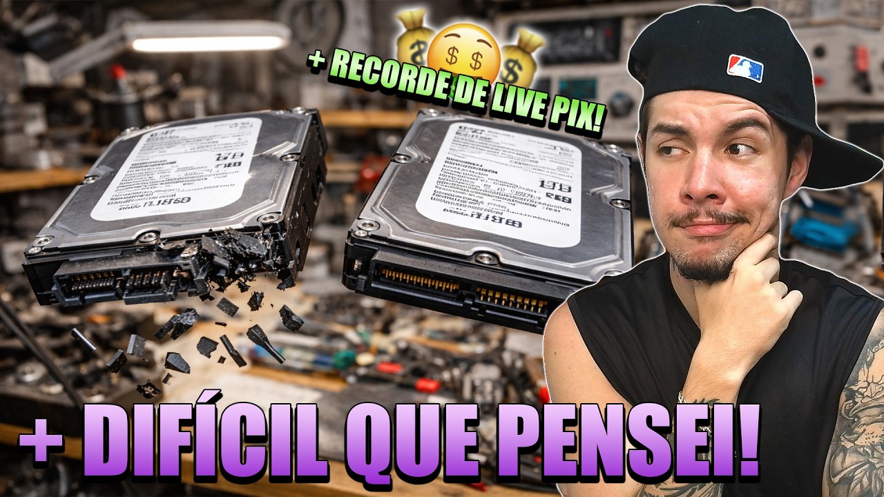 REPARO DESSE HD ME DEU UM TRABALHO MISERÁVEL + INSCRITO ESTOUROU A META DO LIVEPIX QUASE SOZINHO! 🤑