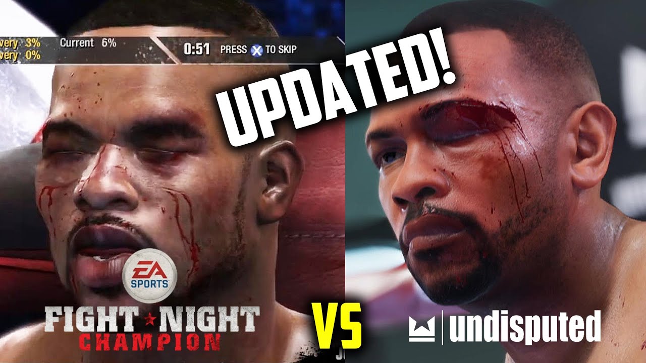 Comparing The Updated Undisputed Visual Damage Vs Fight Night Champion!
