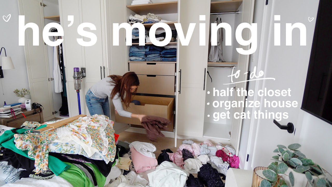 moving in with my boyfriend (so empty the closet with me!!!)