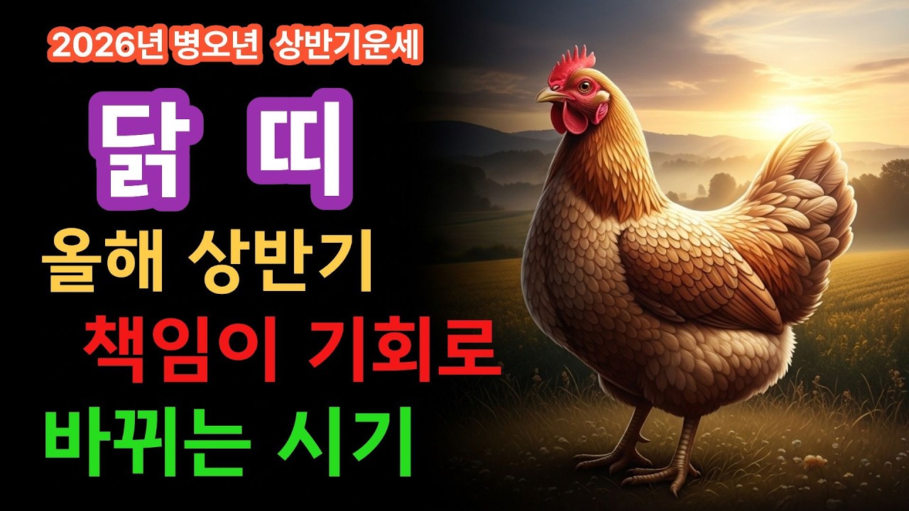 닭띠 3월 대운 흐름 시작됩니다! 2026년 상반기 결정적 달