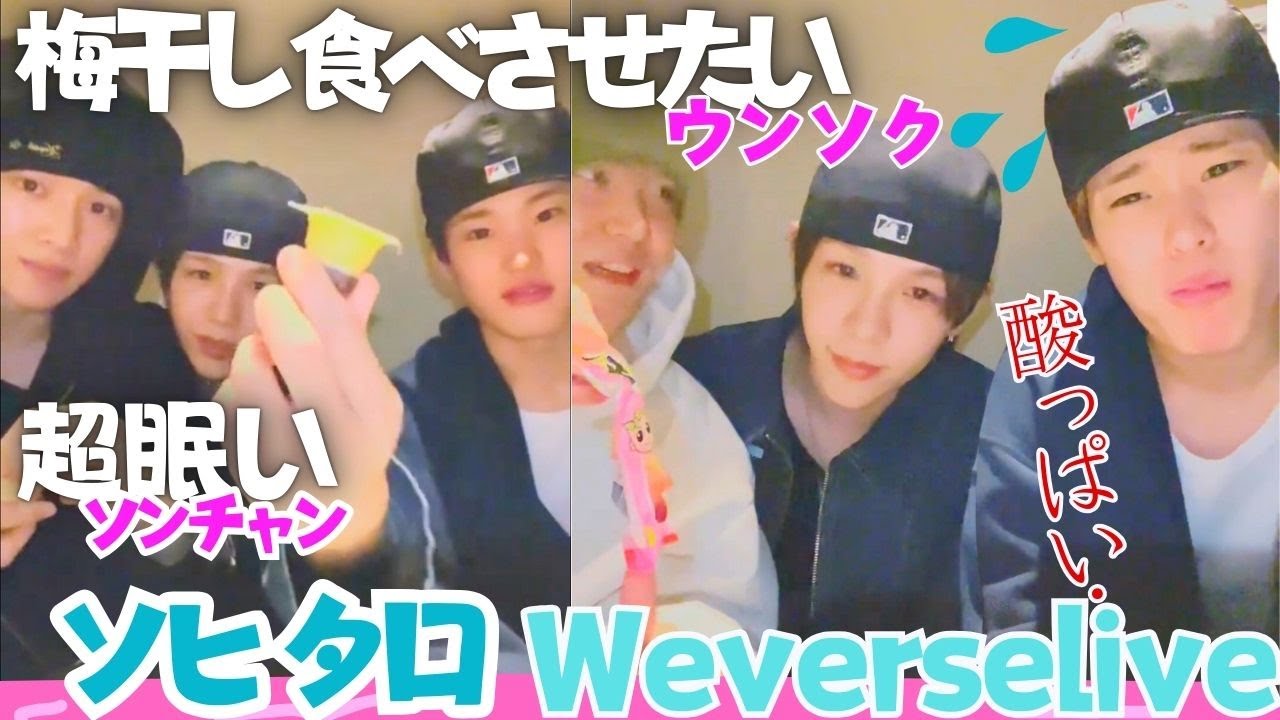 RIIZE|タロの隣で甘いソンチャン♡ソヒに梅干しを食べさせに来たウンソク！タロソヒ配信はゲストが多くて大忙し( ´艸｀) #weverse_live 【ライズ日本語字幕】