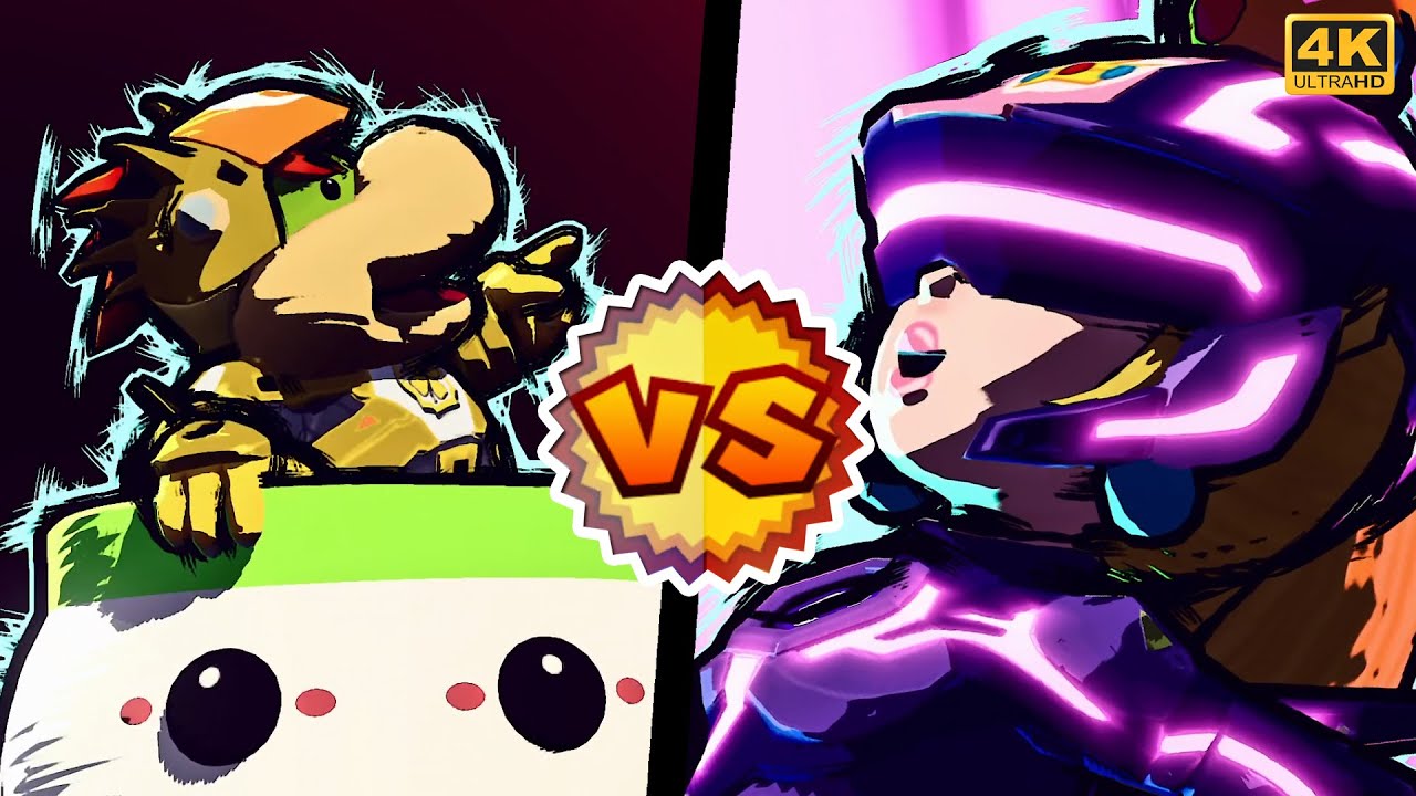 Bowser Jr Vs. Mario - Mario Strikers: Battle League ⁴ᴷ
