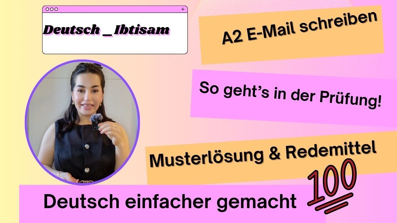 ✅ A2 Prüfung Schreiben: E-Mail beantworten ,Gother, Telc,  DTZ / ÖSD Beispiel ; Redemittel