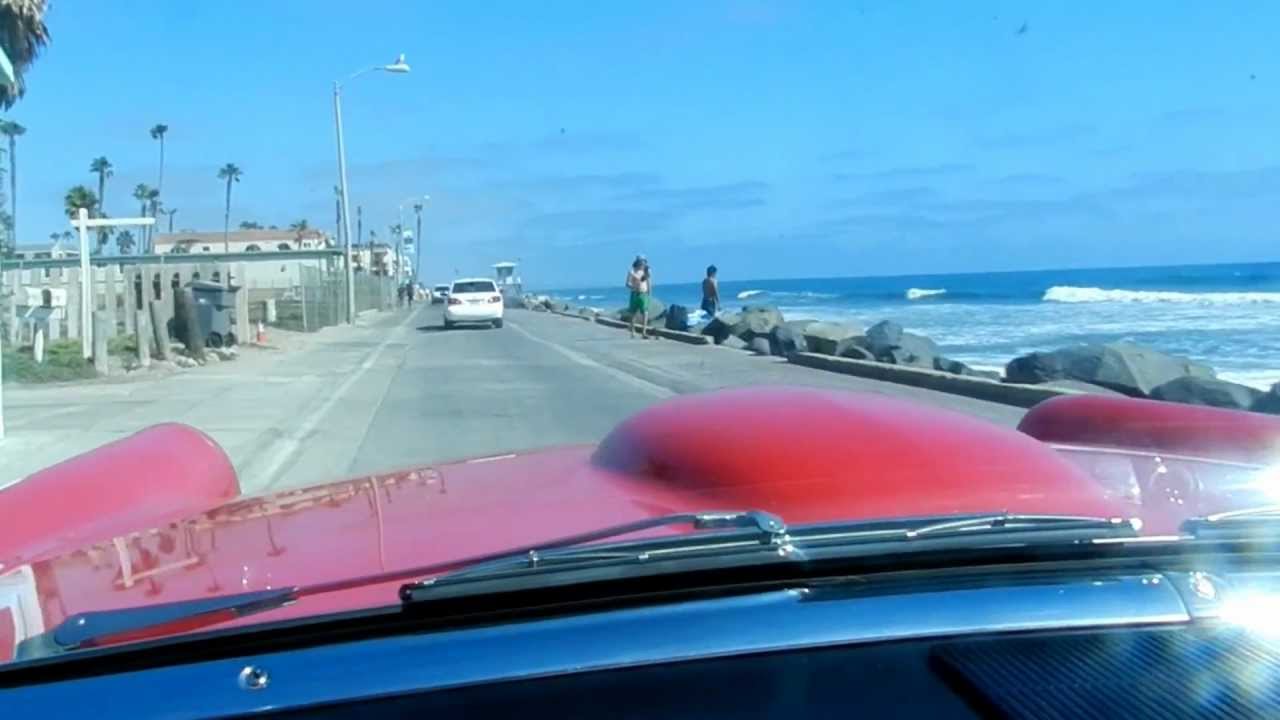 Cruising the beach in a 56 Thunderbird.