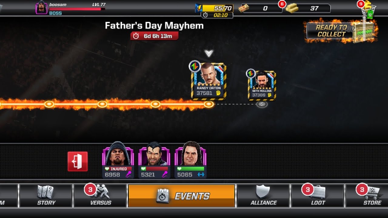 День отца (Подпишись на меня) Mayhem Event, несколько игровых моментов - wwe Mayhem