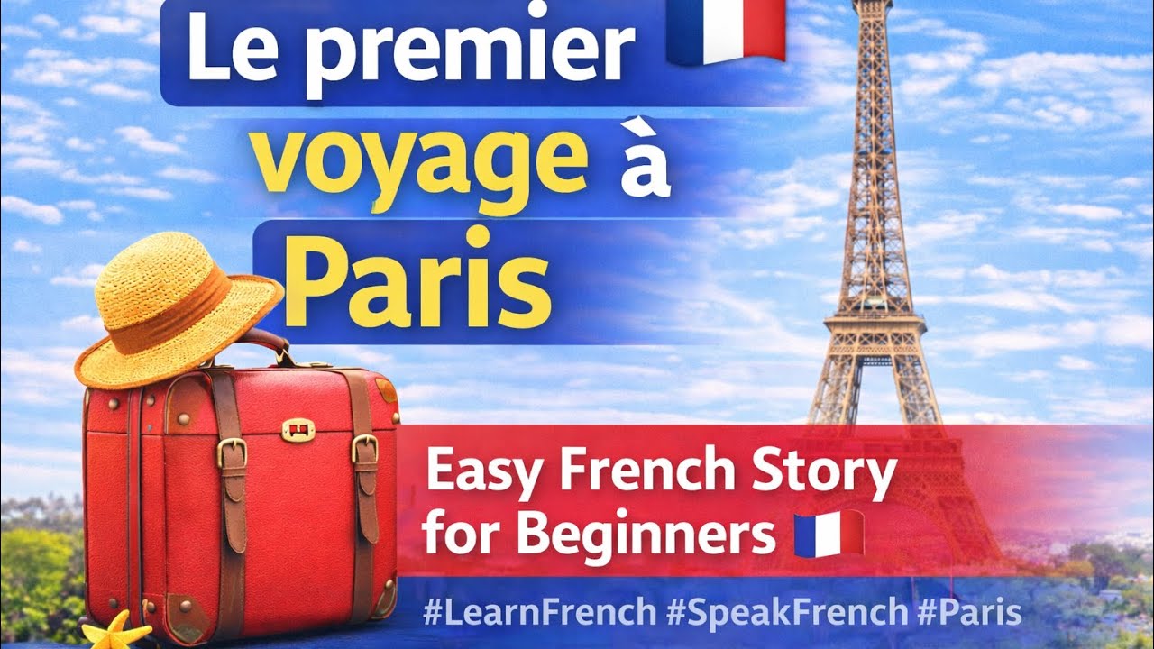 Le Premier Voyage à Paris 🇫🇷 | Easy French Story for Beginners (A1-A2) | Learn French with Story